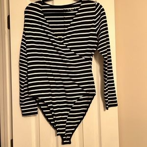Black & White Stripped Bodysuit
